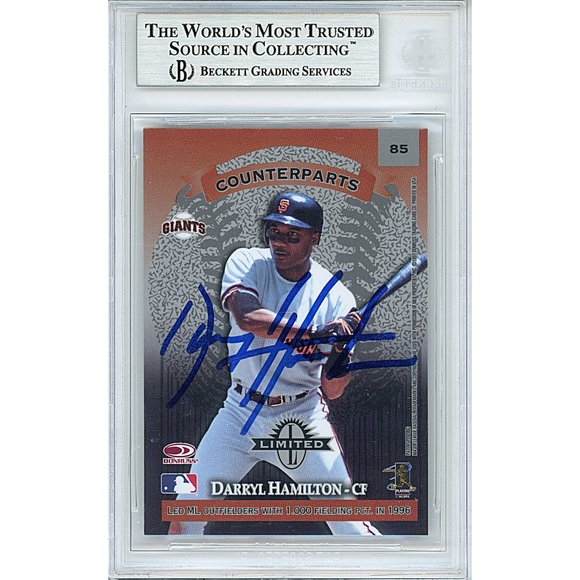Rickey Henderson / D. Hamilton Signed Donruss Limited Card Beckett BAS Autograph - Picture 2 of 4